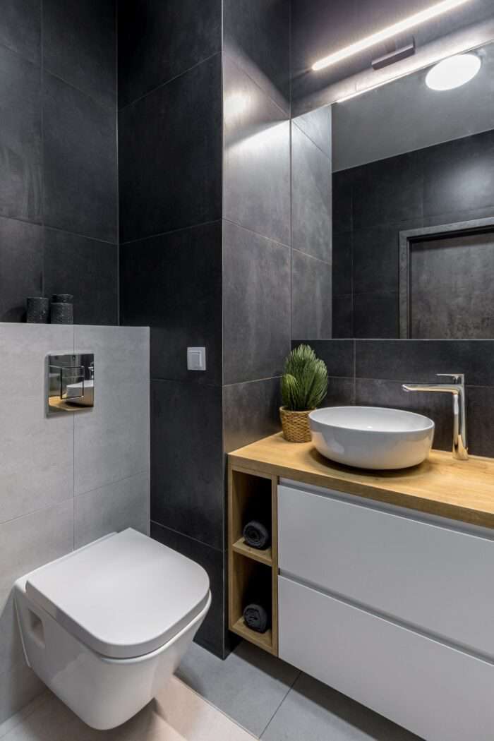 Interior of the bathroom - harmony of colors and form in Classic Package.