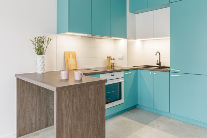 Blue and white kitchen - a harmonious blend of colors in the Classic Package.